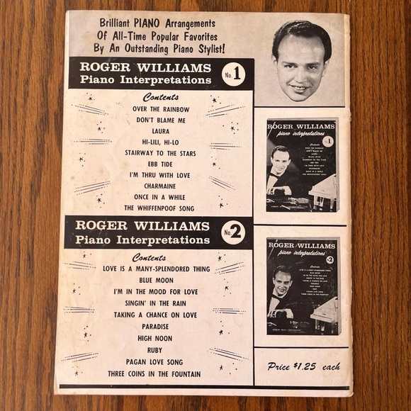 Roger Williams Piano Interpretations No 3 Robbins Music 1959 - Picture 2 of 12